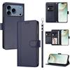 LIAOCY Custodia a Libro Portafoglio per Xiaomi Poco F9 Ultra, Pelle PU con Fibbia Magnetica [9 Scomparti per Carte], Cover Business Antiurto con Supporto, Blue.
