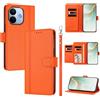 LIAOCY Custodia a Libro Portafoglio per Xiaomi Redmi Note 17 Pro Max, Pelle PU con Fibbia Magnetica [9 Scomparti per Carte], Cover Business Antiurto con Supporto, Orange.