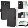 LIAOCY Custodia a Libro Portafoglio per Sony Xperia 10 VII / 10 VIII, Pelle PU con Fibbia Magnetica [9 Scomparti per Carte], Cover Business Antiurto con Supporto, Black.