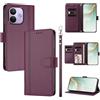 LIAOCY Custodia a Libro Portafoglio per Xiaomi Redmi Note 17 Pro 5G, Pelle PU con Fibbia Magnetica [9 Scomparti per Carte], Cover Business Antiurto con Supporto, Purple.
