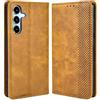 MOJIA Cover per ZTE Blade V80 Max/Nubia V80 Max, PU Custodia Antiurto Resistente ai Graffi, Custodia Flip Portafoglio per Telefono con Supporto e Slot per Schede. Marrone