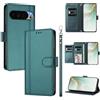 LIAOCY Custodia a Libro Portafoglio per Google Pixel 11 Pro XL, Pelle PU con Fibbia Magnetica [9 Scomparti per Carte], Cover Business Antiurto con Supporto, Green.
