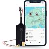 Comeback 4G GPS tracker per auto, moto, camper, camion con supporto magnetico, scheda SIM integrata, app di monitoraggio live per Android/iOS, avvisi di velocità e geofence (Installato)