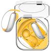 PTHTECHUS Cuffie Conduzione Ossea Bluetooth 6.0, Cuffie Wireless Cuffie Clip (Giallo) | Ultraleggero 4.6g Sport Cuffie Aperte Auricolari, Diaframmi 12mm ENC, Chiamate Cristalline -iOS/Android, 60H di Autonomia