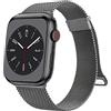 Amzpas Cinturino Compatibile per Apple Watch 45mm 44mm 46mm 42mm 41mm 40mm 38mm 49mm, Cinturino in Acciaio Inossidabile a Maglia Milanese per iWatch Apple Watch SE/Series 10 9 8 7 6 5 4 3 2 1 Ultra
