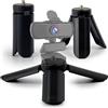 MyGadget Mini Treppiede con Vite 1/4 - Supporto per Webcam - Tripod Compatto per Viaggi o Attività all'aperto - Compatibile con Fotocamere fino a 3 kg - Nero