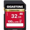 GIGASTONE Camera Plus, scheda SD da 32 GB, UHS-I U1 classe 10, scheda di memoria SDHC Full HD per fotocamera digitale, con 1 mini custodia