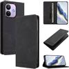 LIAOCY Cover a Libretto per Xiaomi Redmi Note 17 Pro 5G, Cover Portafoglio in Pelle PU con Protezione RFID, Custodia Anticollisione con Supporto,Black.