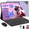 ZIOVO Tablet 10 Pollici Android 15,30GB RAM+128GB ROM(TF 1TB),5G WiFi Tablets,Octa-Core 2.0 GHz/Gemini AI/Widevine L1/8000 mAh/Bluetooth 5.0/GPS/Face ID/2 in 1 Tablet con Tastiera e Mouse-Viola
