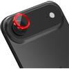 VAVAVOOMY Protezione per obiettivo fotocamera per iPhone 17Air, protezione 9H, in vetro, trasparente, antigraffio, anti-impronte, rosso
