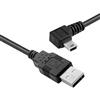JSER Xiwai - Cavo dati da connettore Mini-USB a 5 pin, maschio, angolato a sinistra di 90 gradi, a connettore USB 2.0 maschio, con nucleo in ferrite EMI, lunghezza di 5 metri