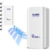 KuWFi 300 Mbps Wireless Bridge - 2.4 G Point-to-Point WiFi Bridge con porta PoE, 2 porte 100 Mbps, portata 1 km, per interni ed esterni, per fotocamera, CCTV, garage, giardino, appartamento