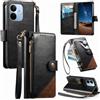 LIAOCY Cover a Libretto per Xiaomi Redmi Note 17 Pro 5G, Custodia Portafoglio con Cerniera in Pelle PU[Stile Business], Cover Anticaduta con Supporto, Black.