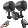 iMESTOU Amplificatore per Moto con AUX, MP3, Radio FM, 4 Pollici Full Range Impermeabile Bluetooth Altoparlanti Stereo Adatto per Manubrio Moto ATV UTV RZR