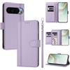 LIAOCY Custodia a Libro Portafoglio per Google Pixel 11 Pro XL, Pelle PU con Fibbia Magnetica [9 Scomparti per Carte], Cover Business Antiurto con Supporto, Light Purple.