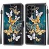 KENHONER Custodia per Samsung Galaxy S25 Ultra, Farfalla | Portafoglio Pelle PU, Magnetica, Resistente Agli Urti, Scomparto Carte Credito, Pieghevole, Flip Libro, Motivo