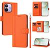 LIAOCY Custodia a Libro Portafoglio per Xiaomi Redmi Note 17 Pro 5G, Pelle PU con Fibbia Magnetica [9 Scomparti per Carte], Cover Business Antiurto con Supporto, Orange.
