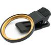 SYSTEM-S Foto Clip 52 mm compatibile con effetto filettato obiettivo obiettivo obiettivo per smartphone in nero