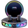 Risveglio Supporto per telefono da auto, adatto per smartphone, 7 colori LED con bloccaggio automatico, supporto per navigatore in silicone ABS, supporto per navigazione, per viaggi in auto (nero)