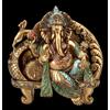 Figurina Ganesha Su Trono Di Pavone Elefanti Buddha, Deko, H 18,5