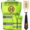 Toctax 18/30/40/50/60/70/80 Anni Compleanno Uomo Donna,Gilet divertente,cravatta
