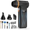 GLAM Soffiatore d'Aria Elettrico con Display LED e Luce, 4 Velocità 150000RPM Aria Compressa Elettrico per PC, Divano, Tastiera, Auto