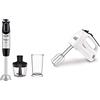 Moulinex Dd6578 Quickchef 2In1 Frullatore A Immersione, Tecnologia Powelix, 2 Accessori & Hm3101 Quick Mix Sbattitore Elettrico Con Fruste E Ganci Impastatori