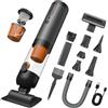 SURFOU Aspirapolvere portatile 4 in 1, senza fili, a batteria | Mini aspirapolvere da 20000 Pa, 2 modalità di aspirazione, 87000 giri/min, soffiatore elettrico per auto, PC, divano, ufficio