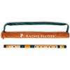 Radhe Flutes | C Natural Right Hand Middle Bansuri | Verde scuro e arancione | Tuned con Tanpura A = 440Hz | Flauto in PVC + copertura in velluto verde scuro e arancione + lezioni di flauto hindi e