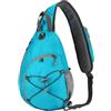 Gyios Borsa Torace Crossbody del Petto Zaino Leggero Blu Ripstop Sling con Tasca della Bottiglia d'Acqua-Lakeblue