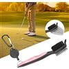 Fabater Club Cleaner Brush, Doppie Setole, Laccetto Telescopico | Strumento per la pulizia delle scanalature del , setole in filo di nylon, impugnatura ergonomica, si aggancia alla borsa,