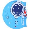 Cabilock Cuffia da Nuoto Cartone Astronauta in Silicone Blu | Leggera ed Elastica, Mantiene i Chioma Asciutti, per Bambine e Ragazzi in Piscina