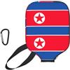 YQxwJL Copertura della pagaia del pickleball del neoprene della stampa della bandiera coreana, manicotto protettivo della chiusura lampo con la tasca della rete e il moschettone