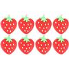USHOBE 8 Pezzi Smorzatore per Racchetta da Tennis a Forma di Fragola | Rosso, Leggero e Facile da Installare, Mantiene Stabilità e Decoro sulla Racchetta
