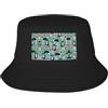 QAZWZML Border Collie Florals - Cappello da pescatore a doppio strato, ripiegabile | Cappello da pescatore a doppio strato con stampa floreale Border Collie, pieghevole per riporlo, unisex.