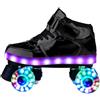 MLYPRU Doppia Fila Pattini A Rotelle Per Donne E Uomini Unisex A 4 Ruote Luminosi In Pelle Pu Per Adulti, Per Pista