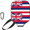 YQxwJL Copertura per pagaia in neoprene con stampa bandiera Hawaii, custodia protettiva con cerniera con tasca in rete e moschettone