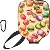 YQxwJL Macaron Biscuit Aromatizzato Stampa Neoprene Pickleball Paddle Cover,Zipper Custodia Protettiva Con Tasca A Rete E Moschettone