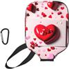 YQxwJL Copertura di pagaia del pickleball del neoprene della stampa di San Valentino, manicotto protettivo della chiusura lampo con la tasca della rete e il moschettone