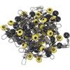 Healvian 100 Pezzi Connettore Space Bean per Pesca, Giallo, Acciaio Inossidabile