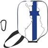 YQxwJL Copertura per pagaia da pickleball in neoprene con stampa della bandiera finlandese, custodia protettiva con cerniera con tasca in rete e moschettone