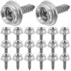 SAFIGLE 24 Pezzi Fibbia a Scatto in Acciaio Inox per Coperture Barca, 0,59 | Fissaggio Sicuro, Installazione Semplice, Ambiente Marino, per Teli e Coperture, Finitura Argento