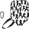 YQxwJL Silhouettes Of Martial Arts - Custodia protettiva in neoprene con cerniera, tasca in rete e moschettone
