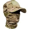 Vynebtrv Berretto da Baseball Mimetico con Passamontagna Integrato, Cappello Pesca | Misto 65% poliestere e 35% cotone, Protezione per climi freschi, Pesca, Escursionismo, Ciclismo, Corsa