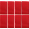 LALAFINA Nailon Fascia da Capitano Rosso 8 Pezzi Regolabile Calcio | Design Semplice e Tinta Unita, Fissaggio Stabile Antiscivolo, per Competizioni Sportive e Squadre Giovanili