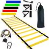 Generisch Agility Ladder - Speed Ladder Calcio Calcio Athletic Fitness | Kit corda per saltare resistenza paracadute cintura basket esercizio allenamento coordinazione resistenza attrezzature da