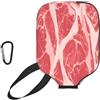 Generic Copri Paddle pickleball Racchetta Red Meat pickleball Paddle Cover | Universale antigraffio Neoprene Paddle Cover Per Fits Most Rackets uomini e donne L'uso Esterno