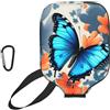 YQxwJL Copertura blu della pagaia del pickleball del neoprene della stampa della farfalla della copertura della chiusura lampo della manica protettiva con la tasca della rete