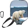 YQxwJL Copertura per pagaia da pickleball in neoprene con stampa orso polare, custodia protettiva con cerniera con tasca in rete e moschettone