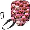 YQxwJL Copertura per pagaia in neoprene con stampa di barboncini rosa, custodia protettiva con cerniera e tasca in rete e moschettone
